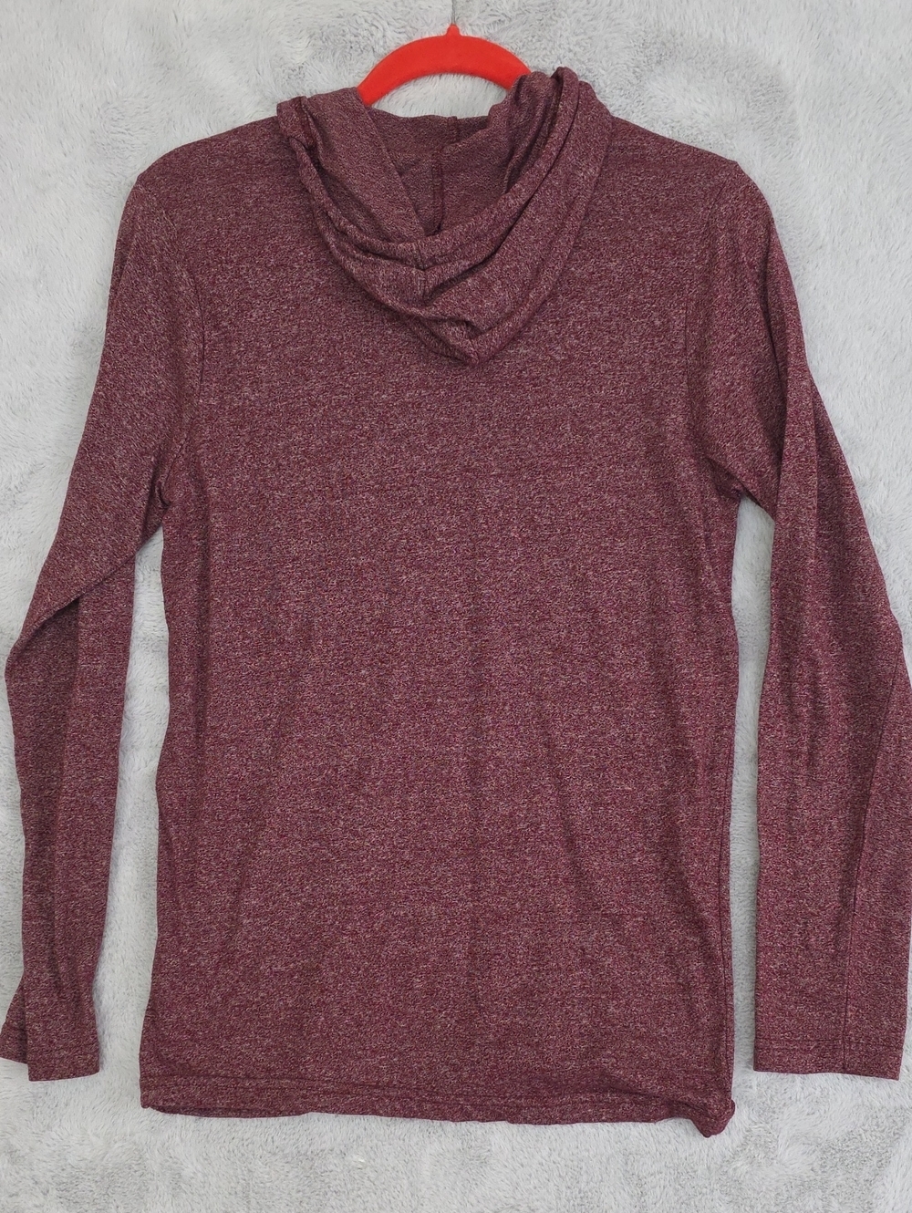 Hudson & Barrow Men's Maroon Hooded Long-Sleeve Pullover - Picture 6 of 8